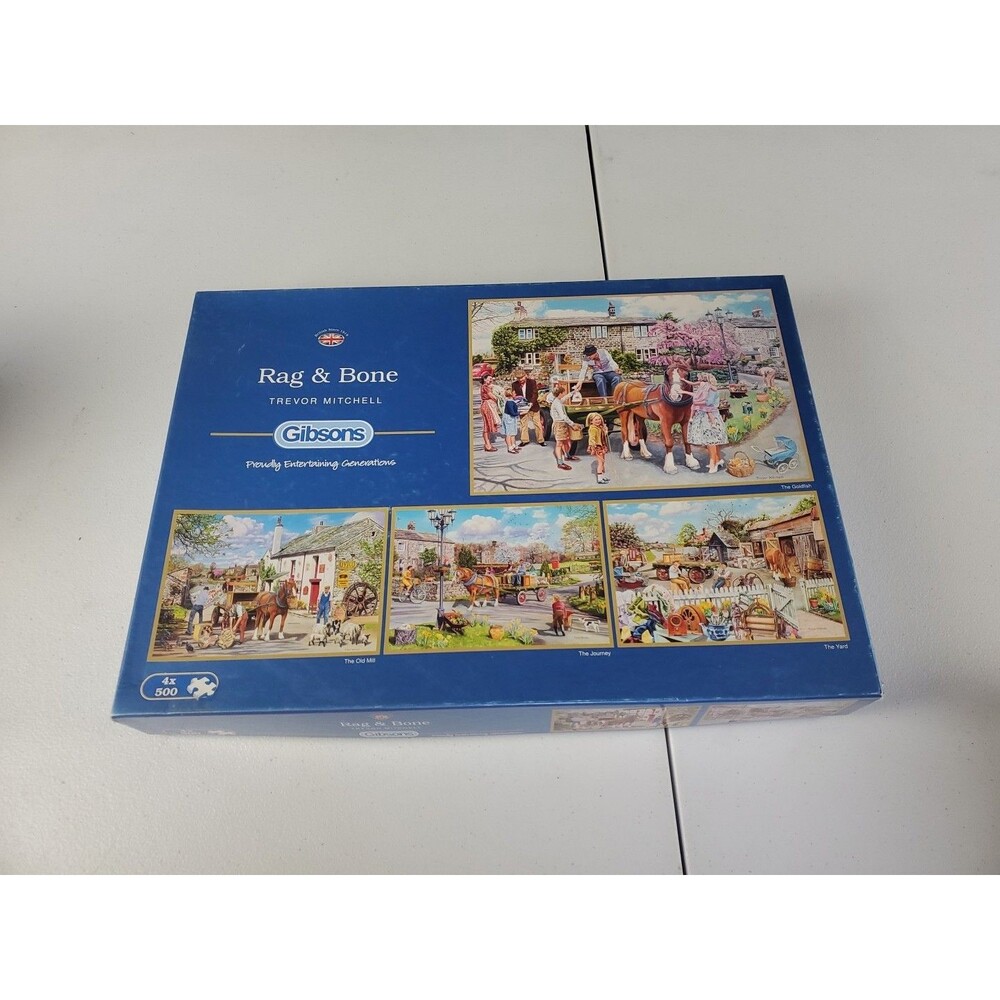 Rag & Bone 4 x 500 Piece Jigsaw Puzzle Gibsons Complete